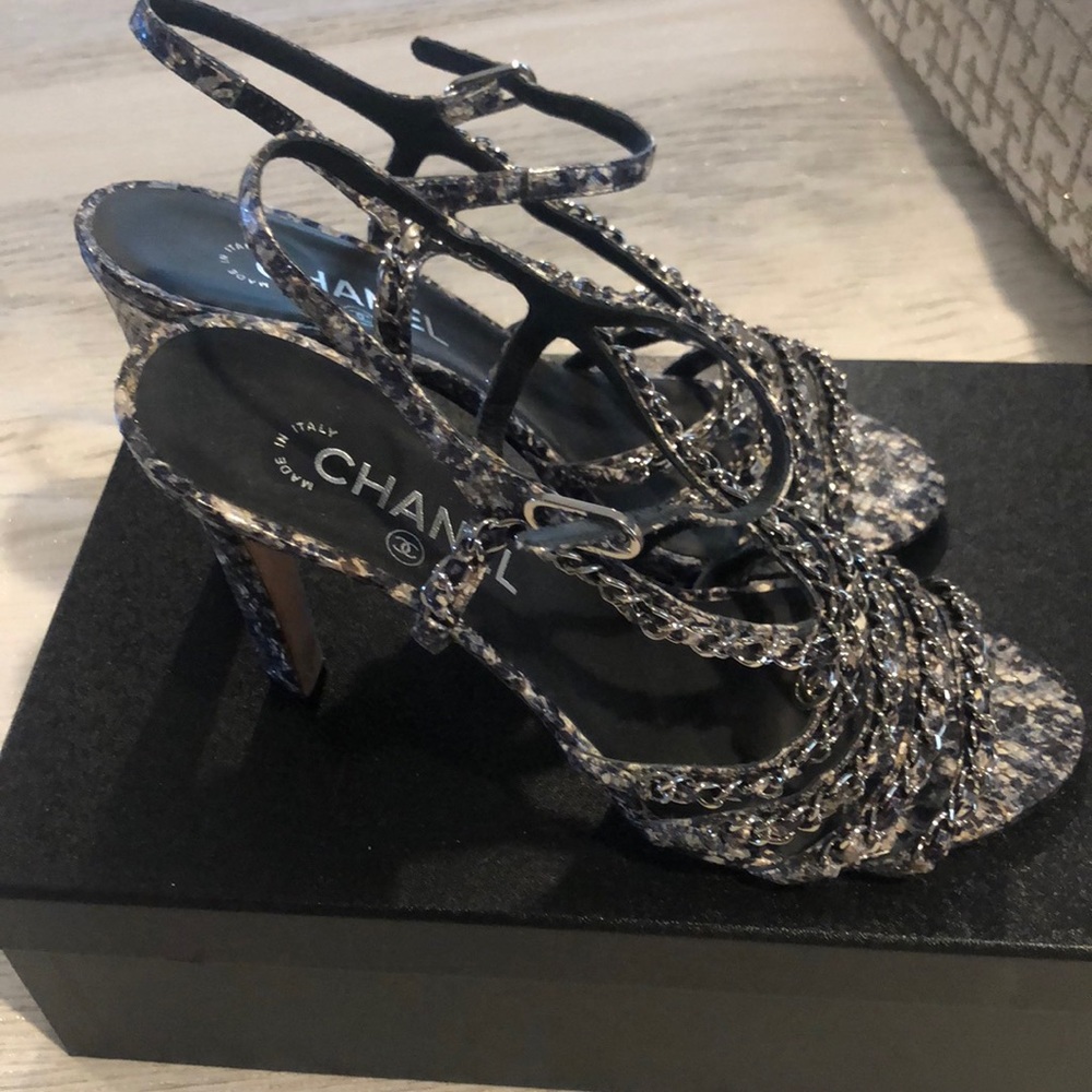 Chanel Python Sandals Size 40.5 - image 6